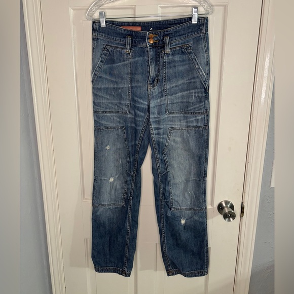 Anthropologie Denim - Anthropologie Pilcro The Wanderer Relaxed-Leg Jeans in a Blue Distressed Wash